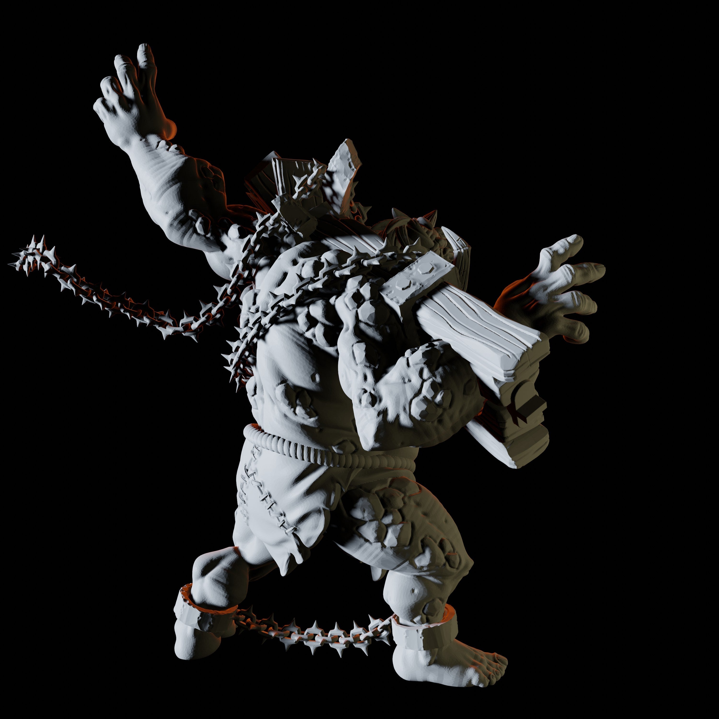 Chained Troll Miniature for Dungeons and Dragons - Myth Forged