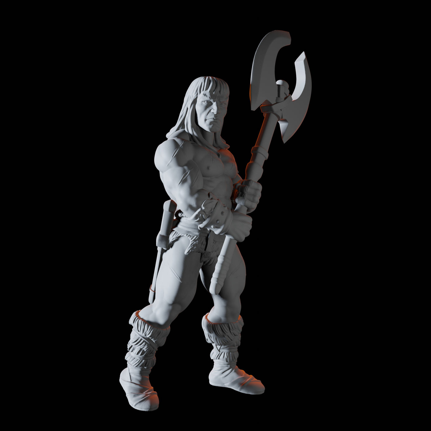Classic Barbarian Miniature for Dungeons and Dragons, Pathfinder or other TTRPGs