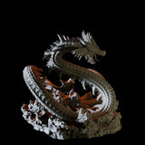Coiled Leviathan Miniature for Dungeons and Dragons, Pathfinder or other TTRPGs