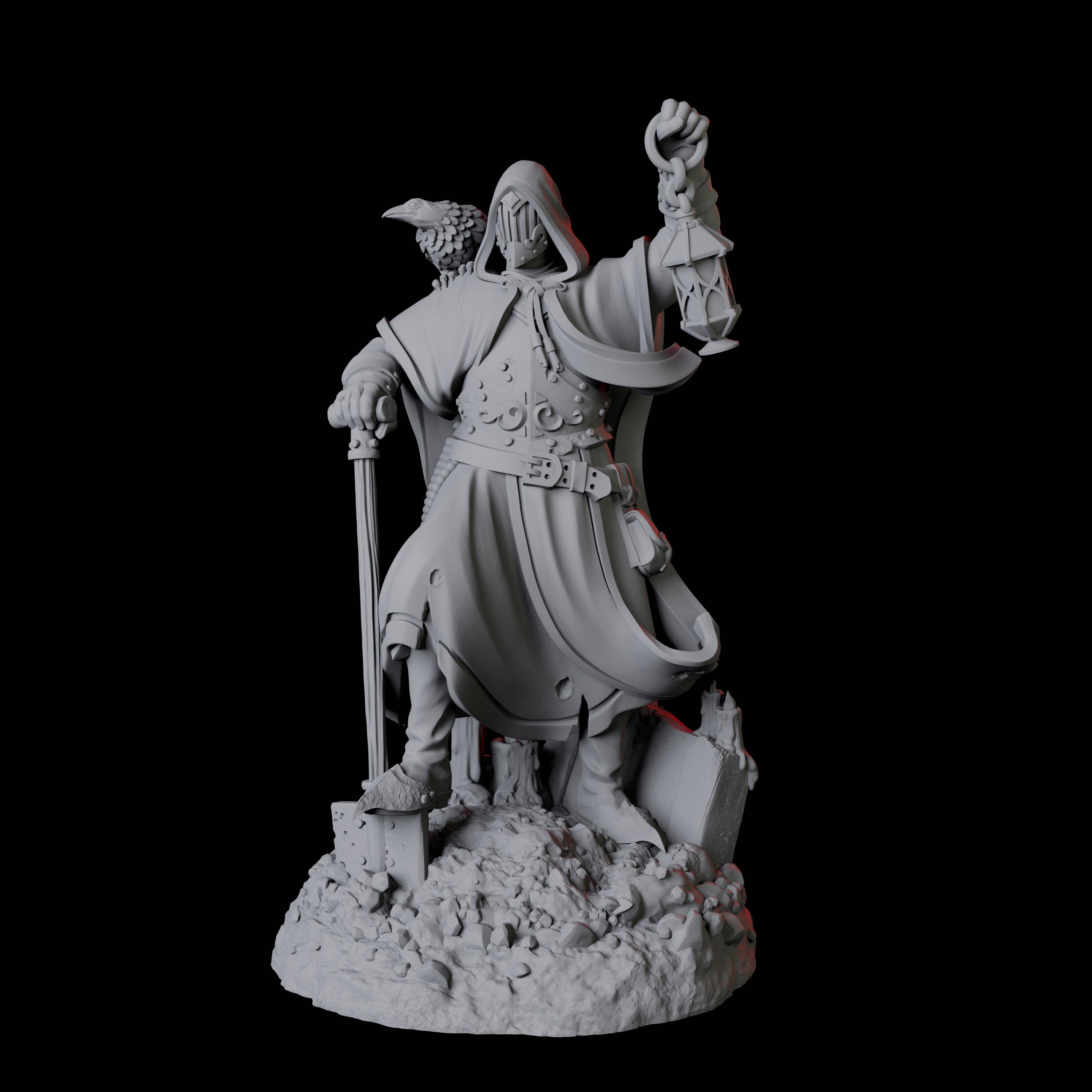 Creepy Gravedigger B Miniature for Dungeons and Dragons, Pathfinder or other TTRPGs
