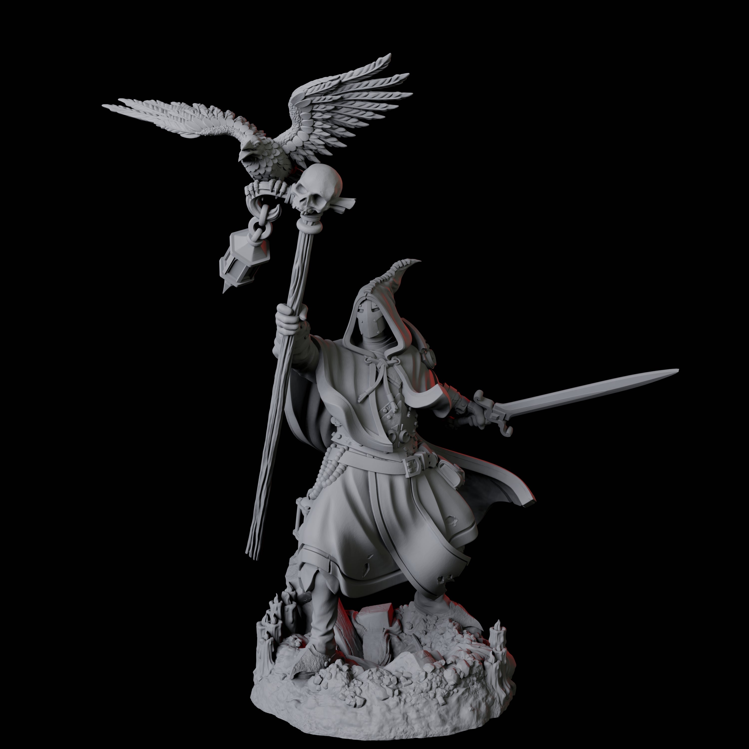 Creepy Gravedigger C Miniature for Dungeons and Dragons, Pathfinder or other TTRPGs