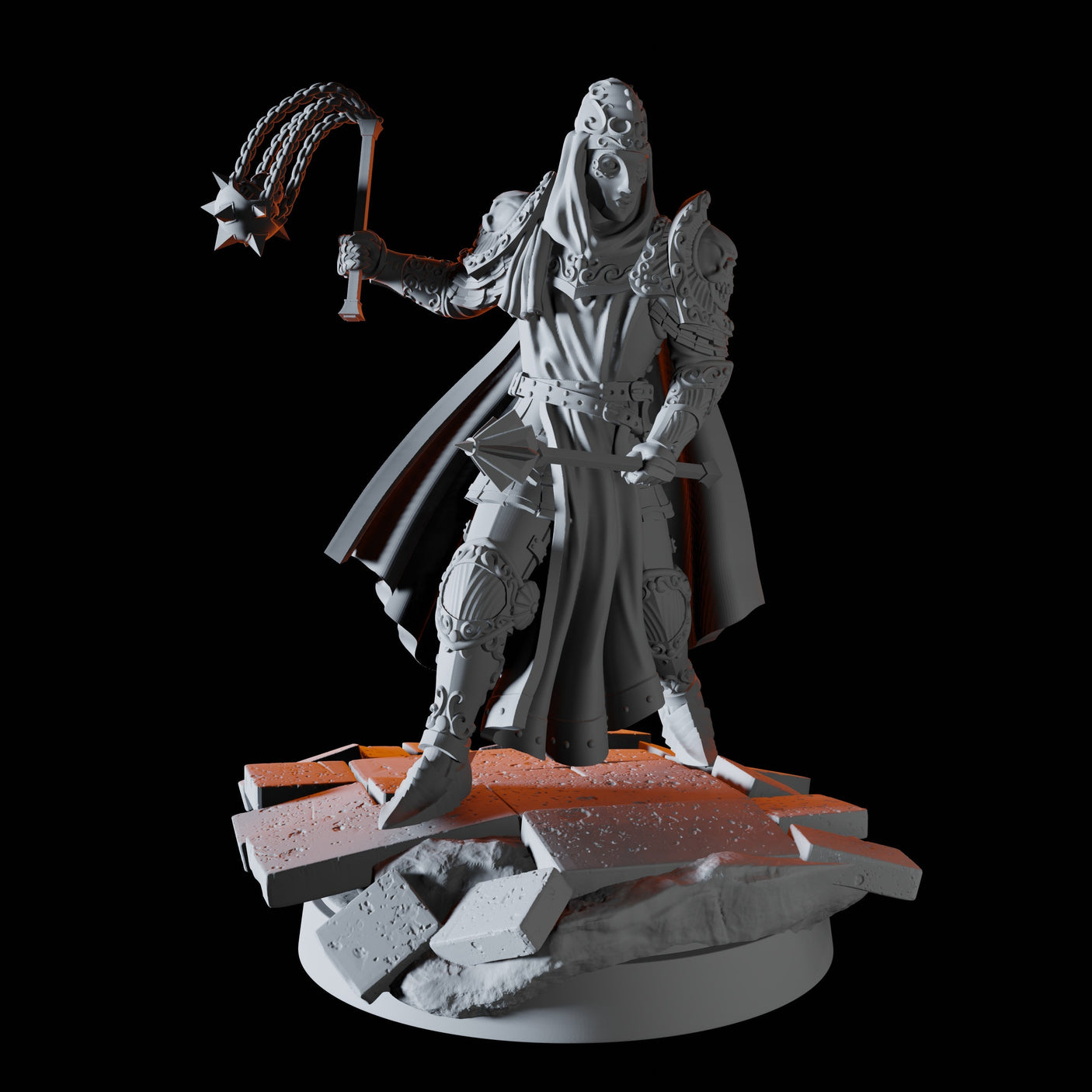 Death Priest Miniature for Dungeons and Dragons, Pathfinder or other TTRPGs