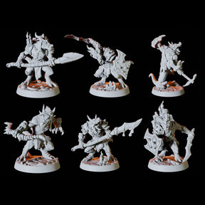 Deep Mine Kobold Army - Six Soldiers Miniature for Dungeons and Dragons, Pathfinder or other TTRPGs