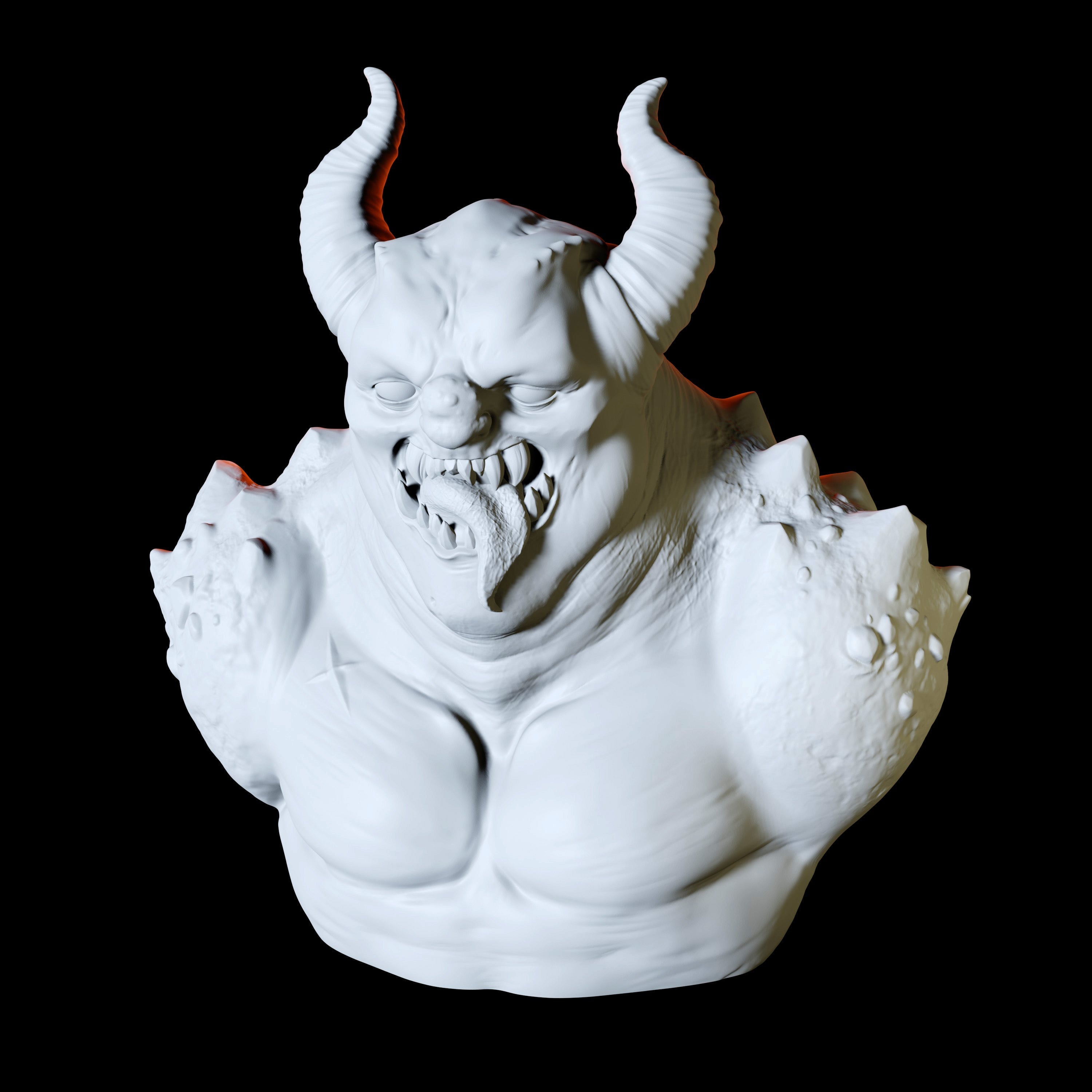 Demon Bust for painting - Myth Forged