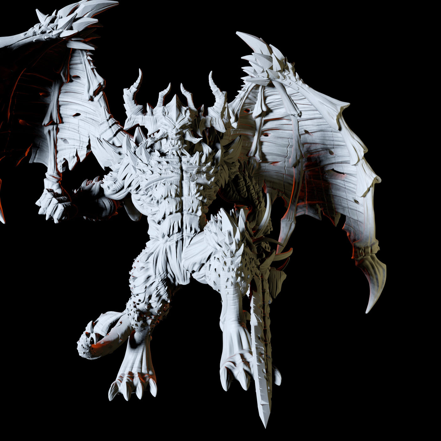 Demon Lord Miniature for Dungeons and Dragons, Pathfinder or other TTRPGs