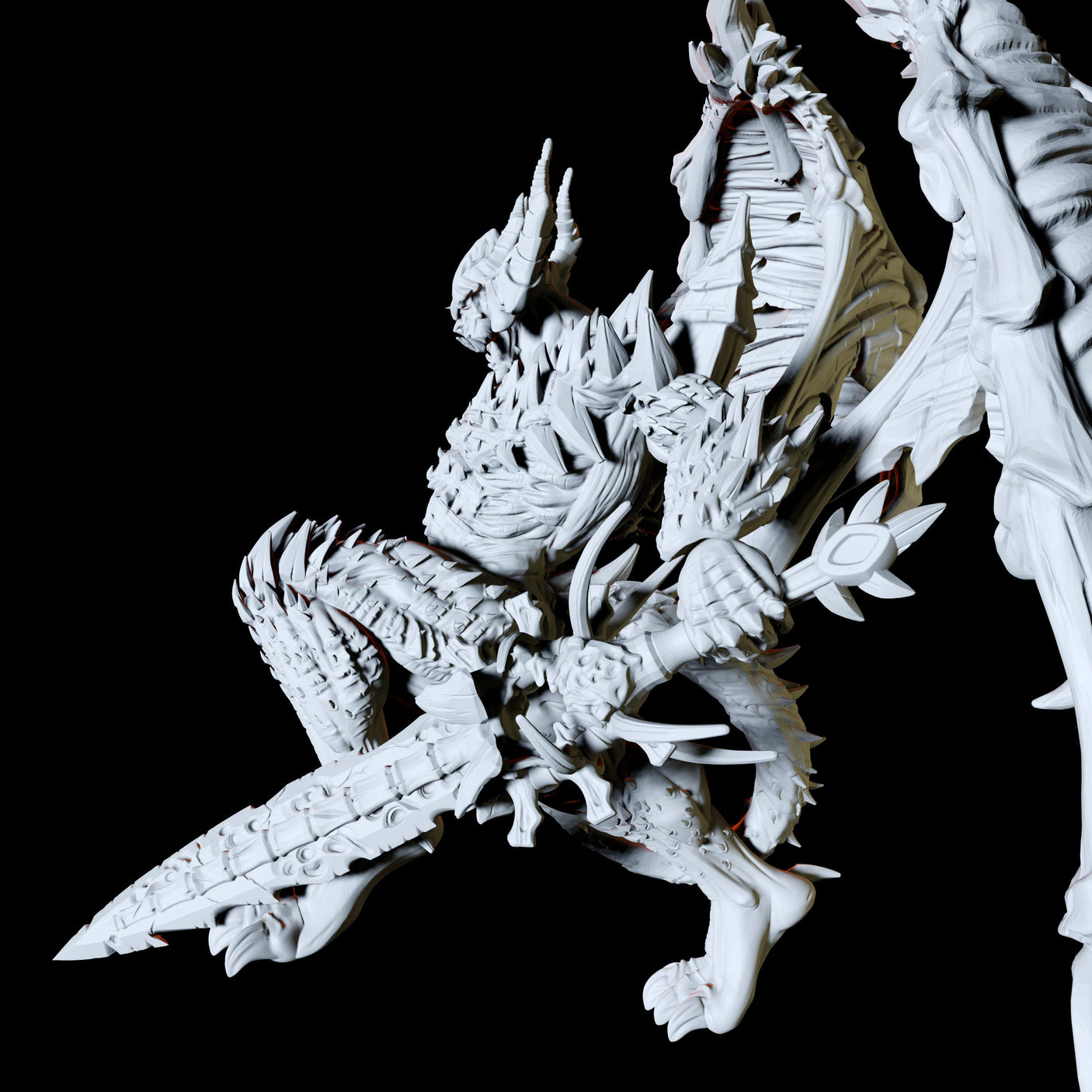 Demon Lord Miniature for Dungeons and Dragons, Pathfinder or other TTRPGs