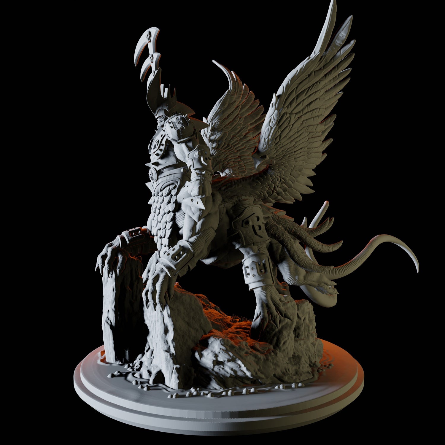 Demon Lord Miniature for Dungeons and Dragons, Pathfinder or other TTRPGs