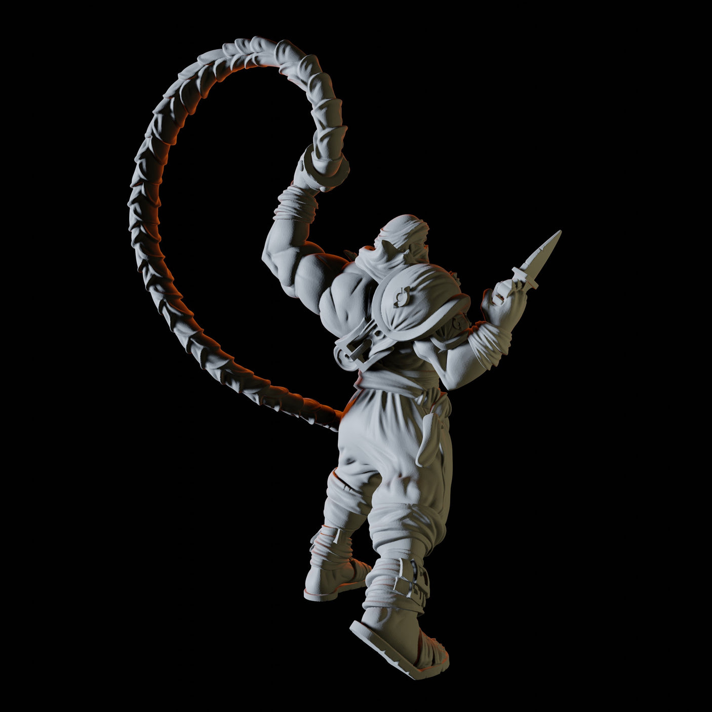 Desert Bandit Boss Miniature for Dungeons and Dragons, Pathfinder or other TTRPGs