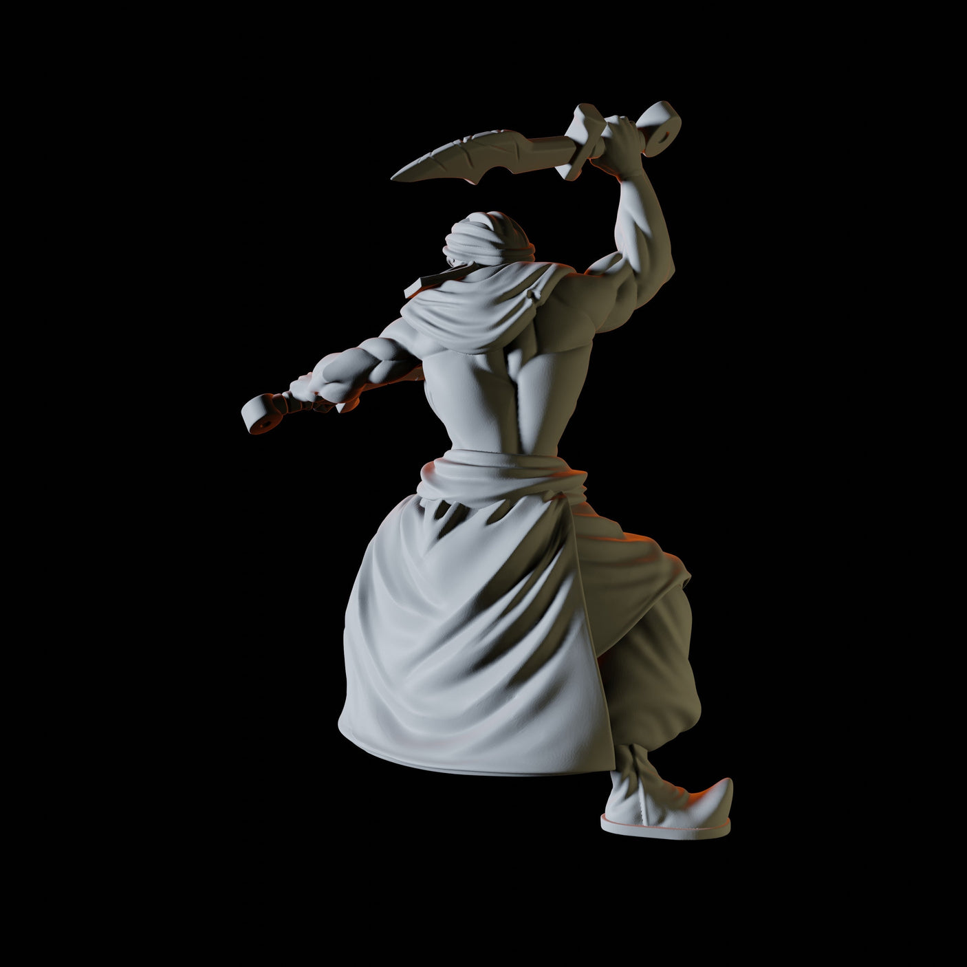 Desert Bandit Miniature for Dungeons and Dragons, Pathfinder or other TTRPGs
