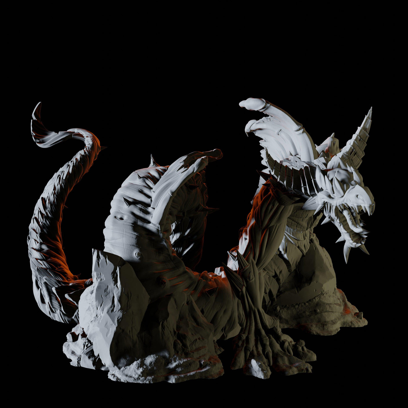 Desert Dragon Miniature for Dungeons and Dragons, Pathfinder or other TTRPGs