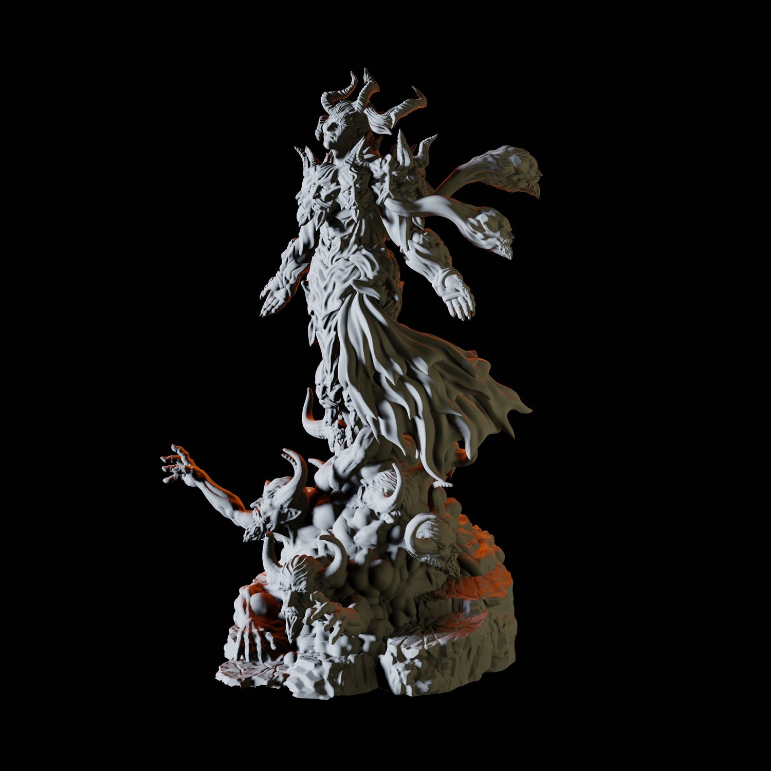 Devil Lord Miniature for Dungeons and Dragons, Pathfinder or other TTRPGs