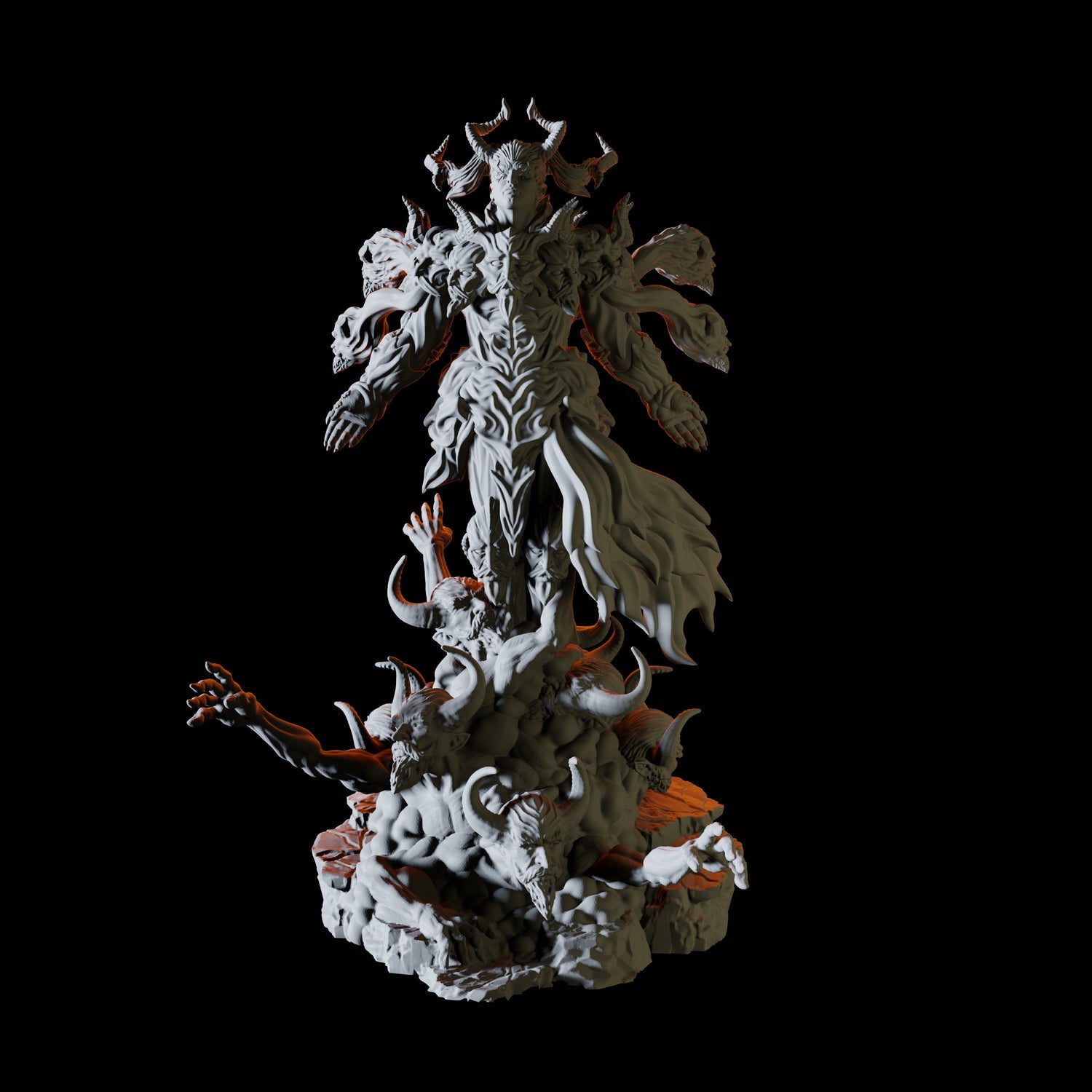 Devil Lord Miniature for Dungeons and Dragons, Pathfinder or other TTRPGs