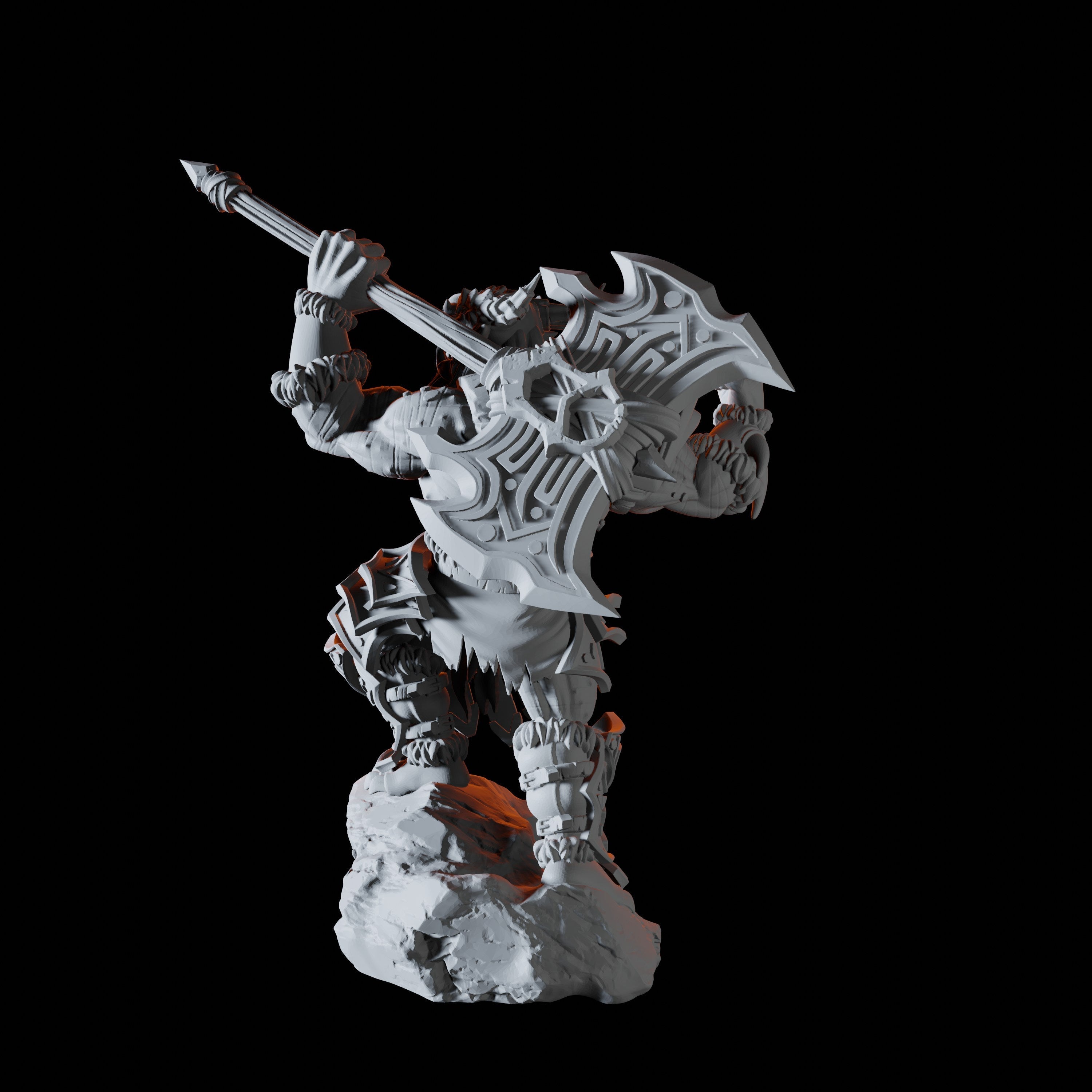 Dragonborn Barbarian Miniature for Dungeons and Dragons - Myth Forged