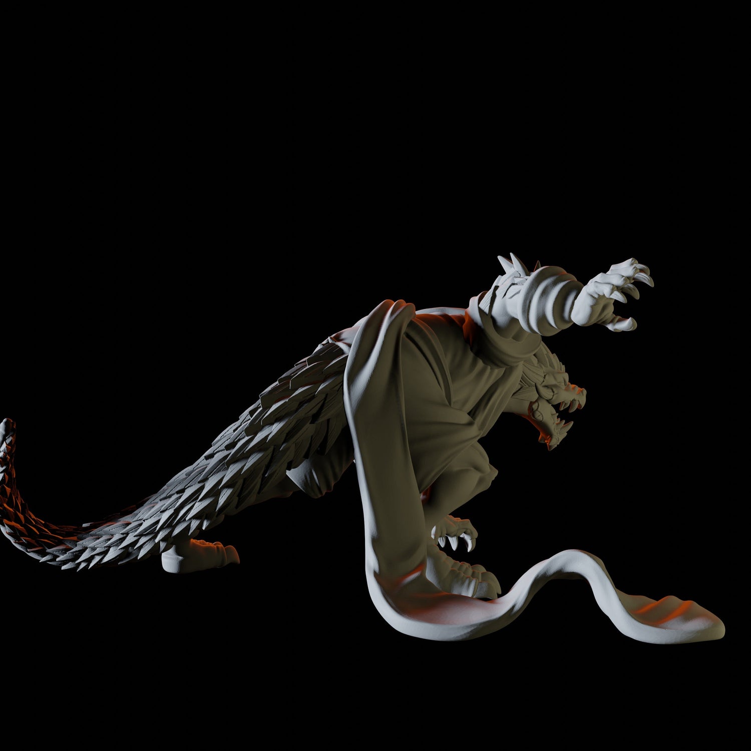 Dragonborn Desert Bandit Miniature for Dungeons and Dragons, Pathfinder or other TTRPGs