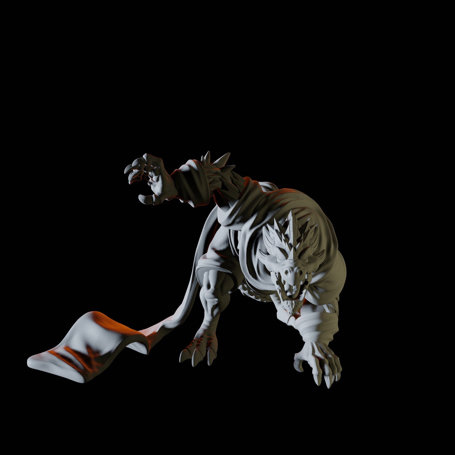 Dragonborn Desert Bandit Miniature for Dungeons and Dragons, Pathfinder or other TTRPGs