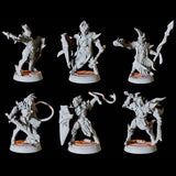 Drow Army - Six Soldiers Miniature for Dungeons and Dragons, Pathfinder or other TTRPGs