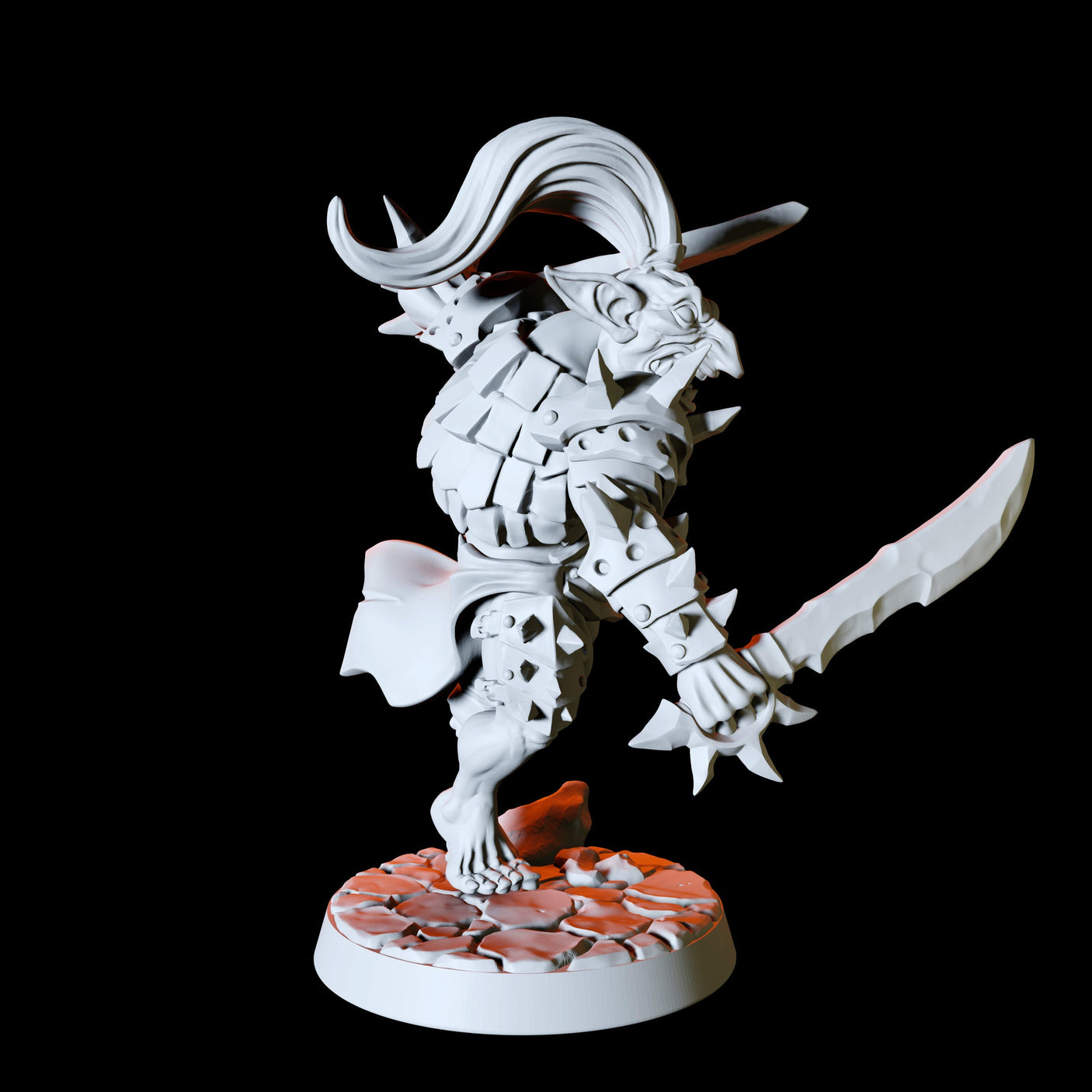 Duel Sword wielding Hobgoblin Miniature for Dungeons and Dragons, Pathfinder or other TTRPGs