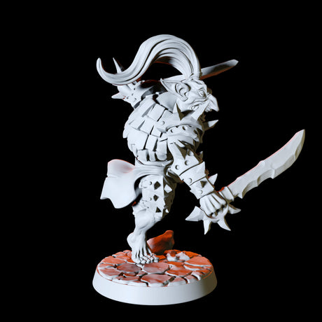 Duel Sword wielding Hobgoblin Miniature for Dungeons and Dragons, Pathfinder or other TTRPGs