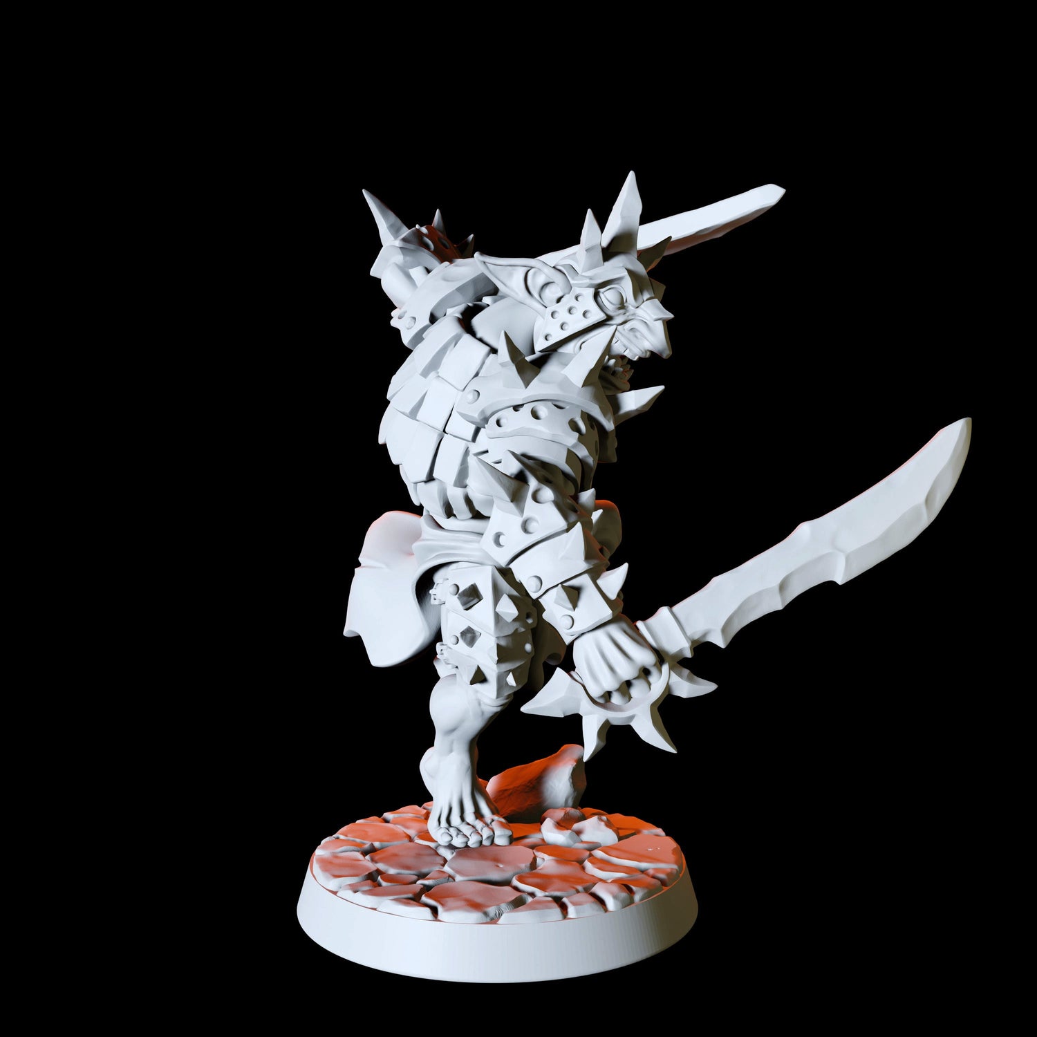 Duel Sword wielding Hobgoblin Miniature for Dungeons and Dragons, Pathfinder or other TTRPGs