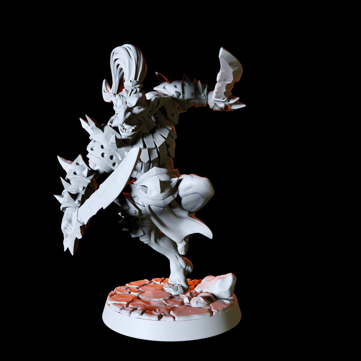 Duel Sword wielding Hobgoblin Miniature for Dungeons and Dragons, Pathfinder or other TTRPGs