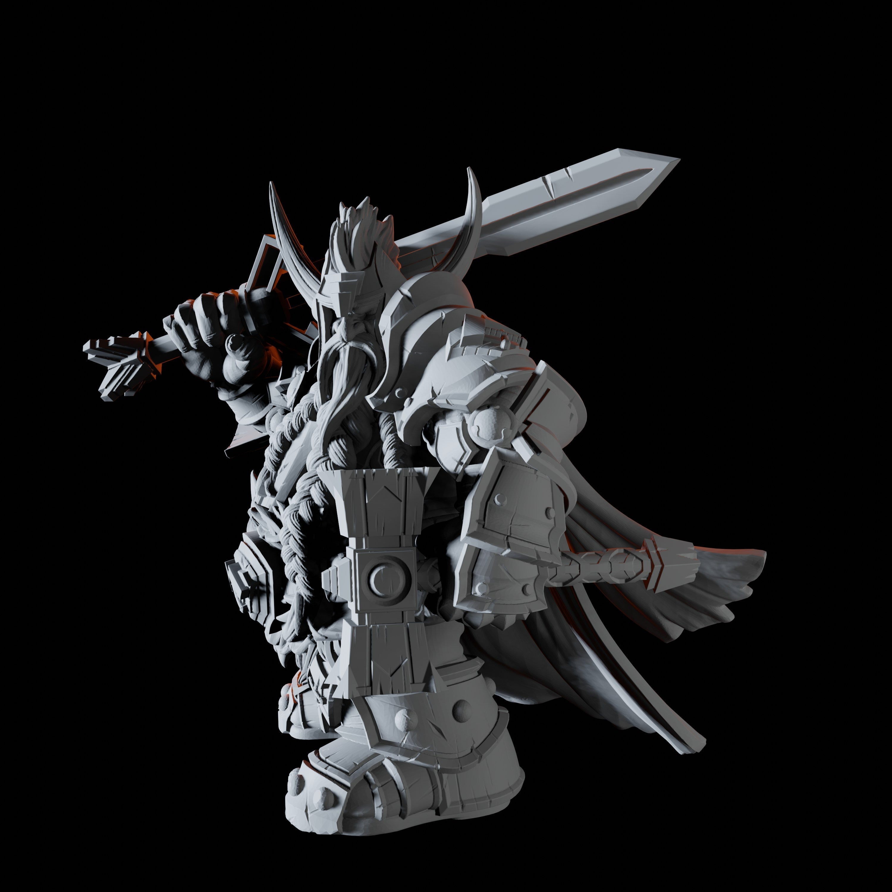 Dwarf Paladin Miniature for Dungeons and Dragons - Myth Forged