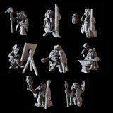 Eight Dwarf Elder Council Members Miniature for Dungeons and Dragons, Pathfinder or other TTRPGs