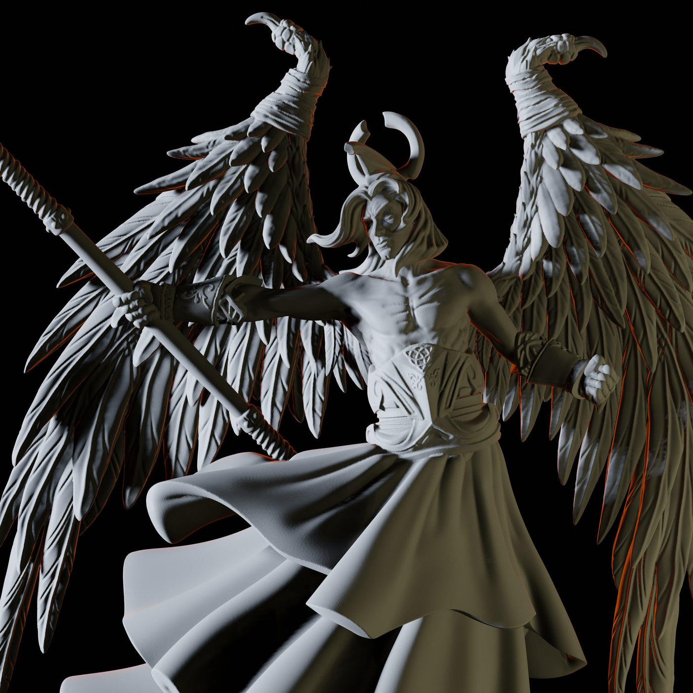 Elegant Celestial Miniature for Dungeons and Dragons, Pathfinder or other TTRPGs