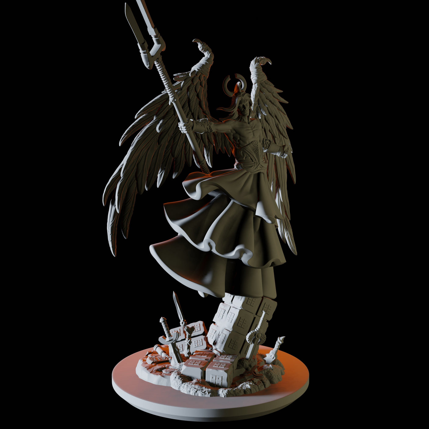 Elegant Celestial Miniature for Dungeons and Dragons, Pathfinder or other TTRPGs