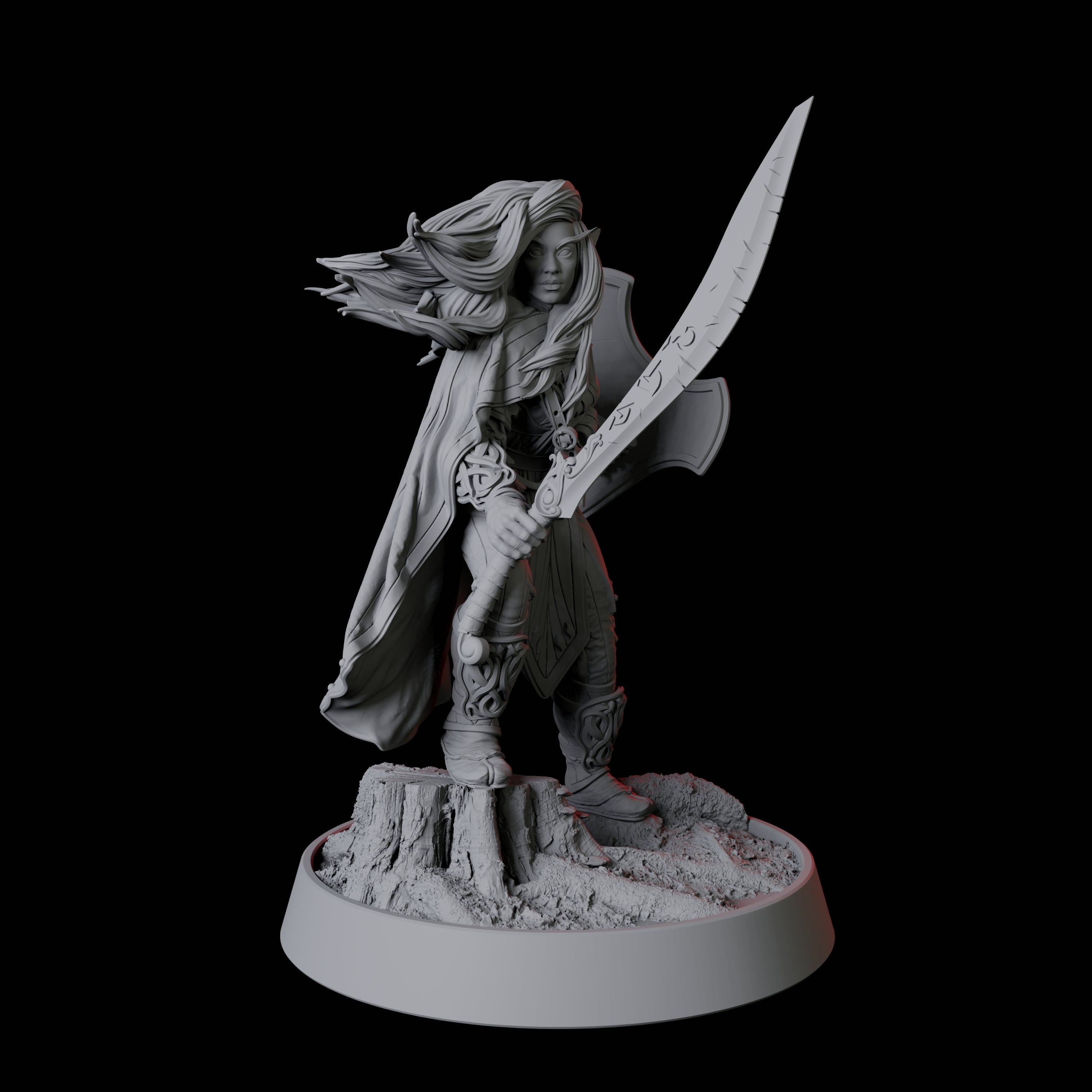 Elf Fighter Miniature for Dungeons and Dragons