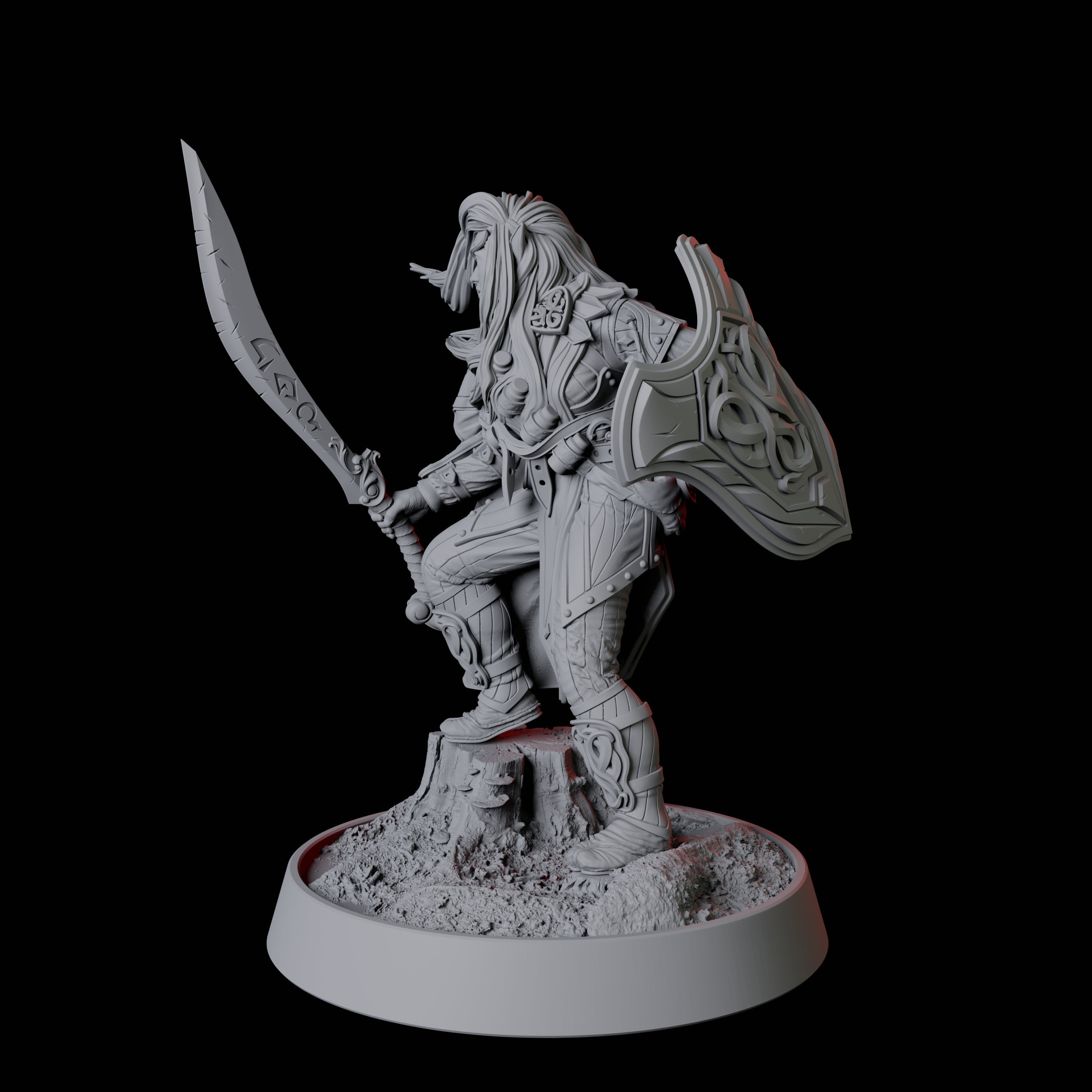 Elf Fighter Miniature for Dungeons and Dragons