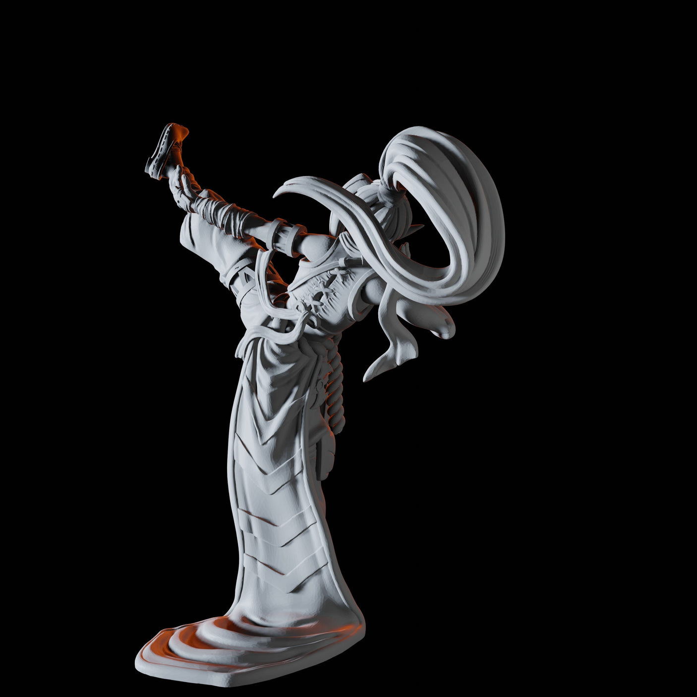 Elf Monk Miniature for Dungeons and Dragons, Pathfinder or other TTRPGs