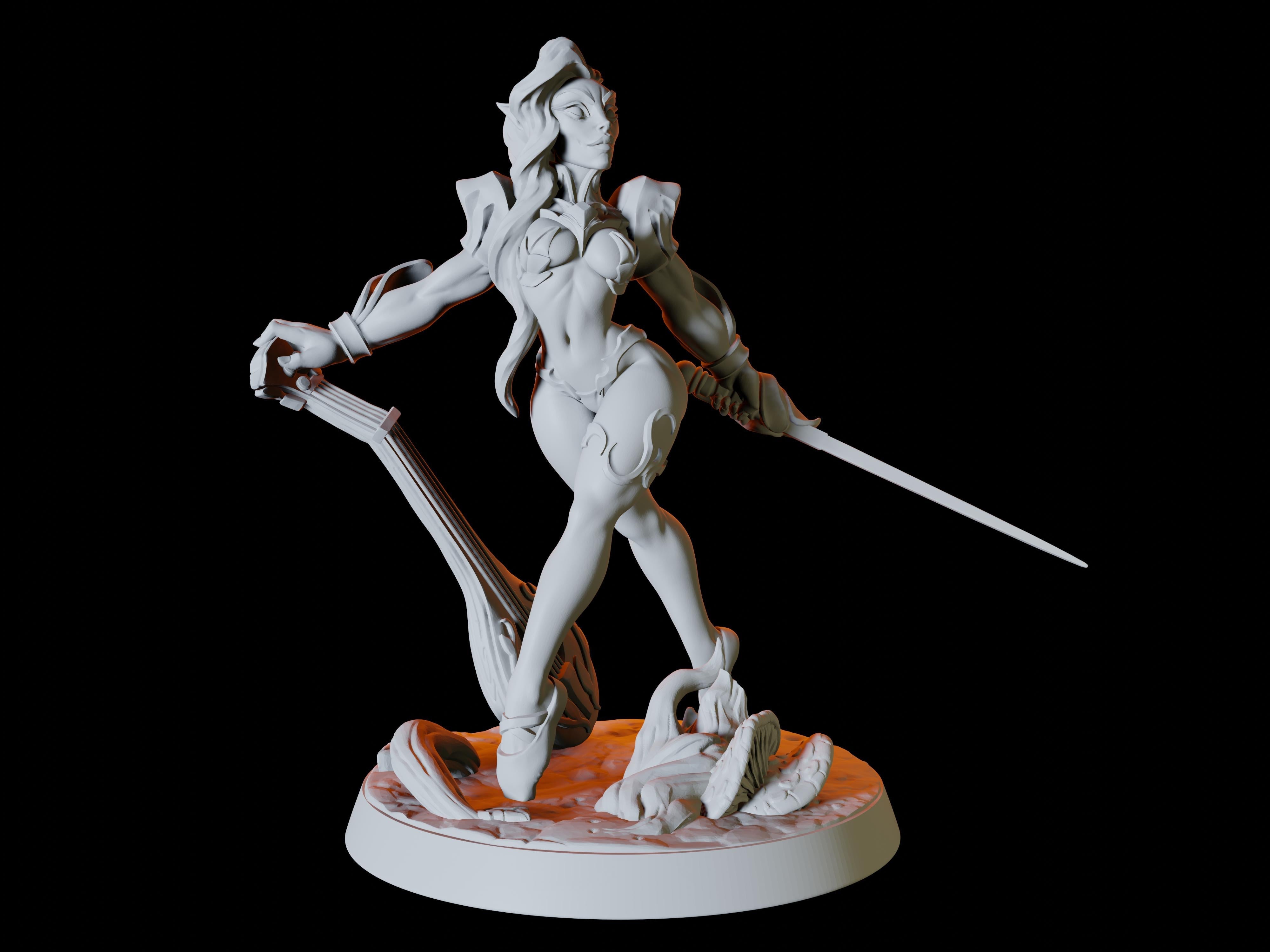 Elf Pinup Miniature for Dungeons and Dragons - Myth Forged