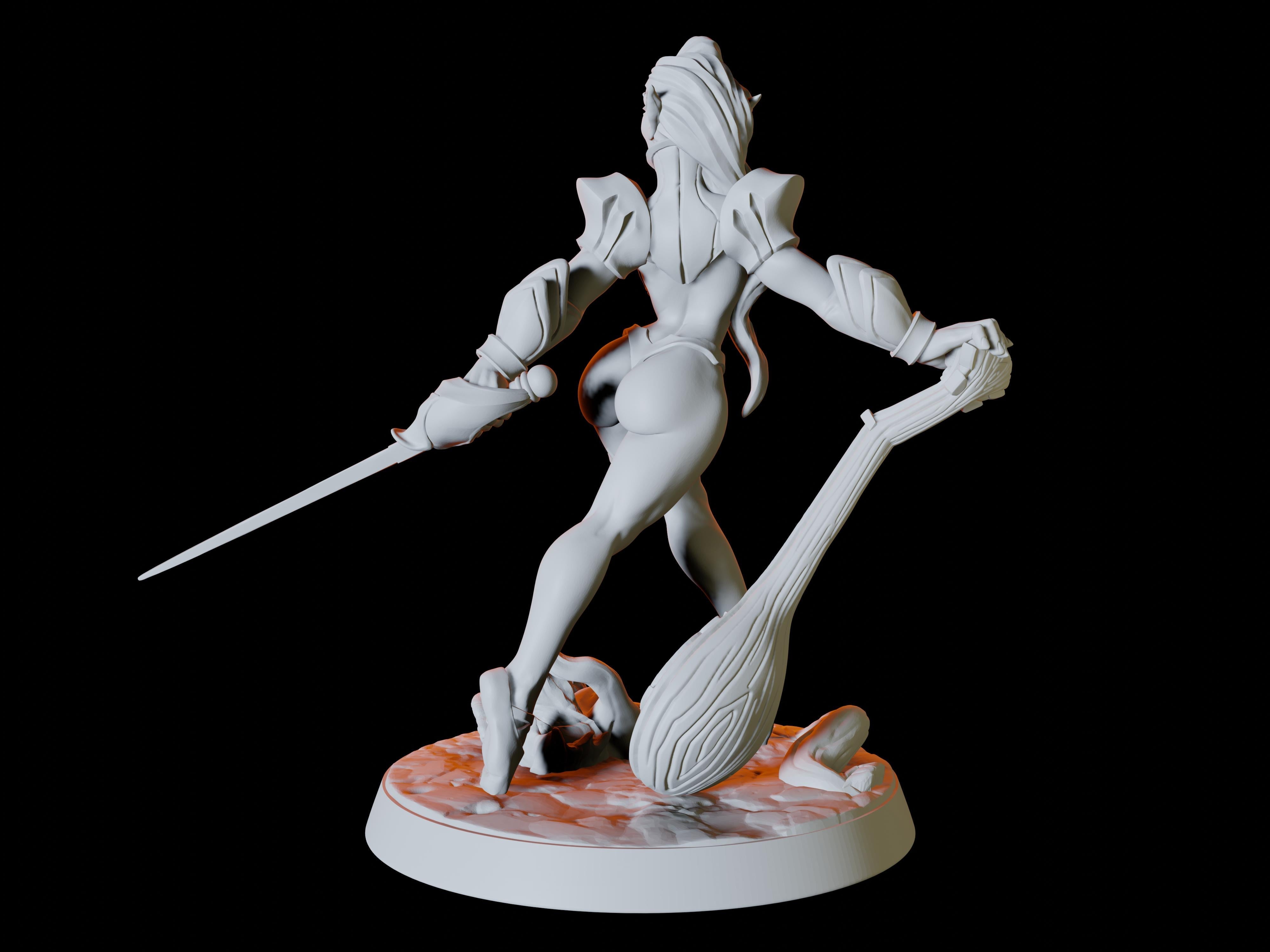 Elf Pinup Miniature for Dungeons and Dragons - Myth Forged
