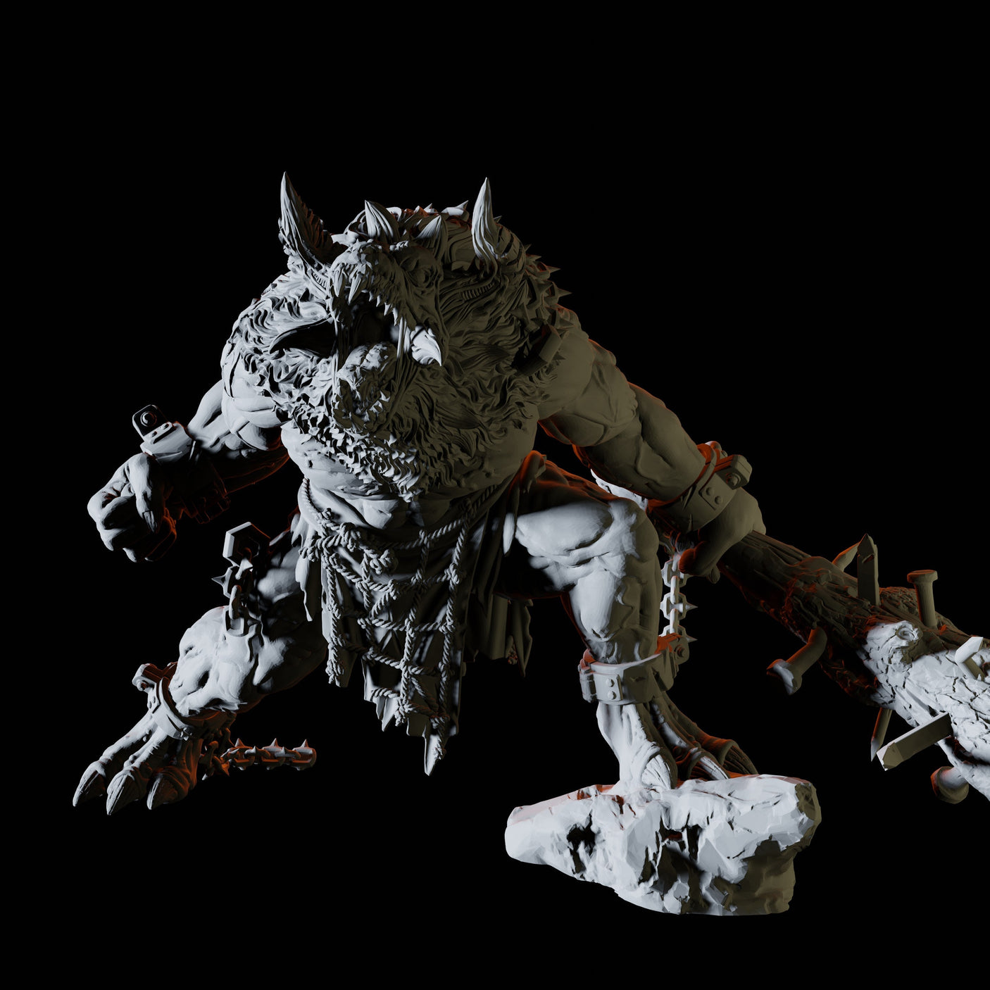Enraged Minotaur Miniature for Dungeons and Dragons, Pathfinder or other TTRPGs