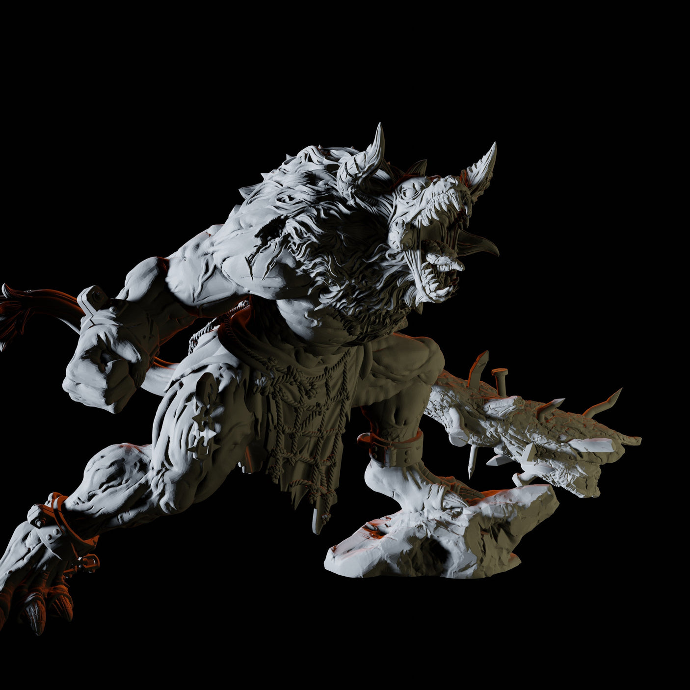 Enraged Minotaur Miniature for Dungeons and Dragons, Pathfinder or other TTRPGs
