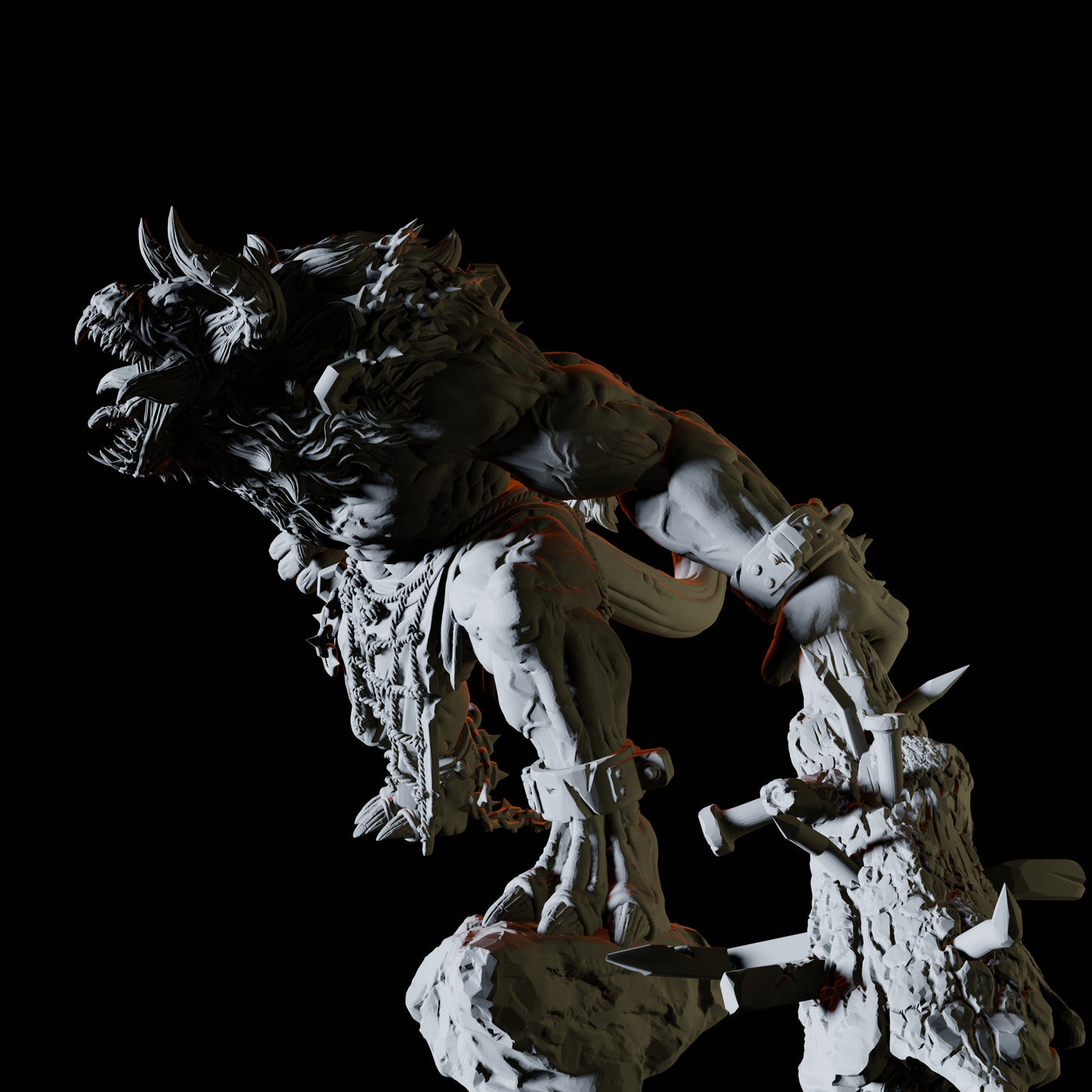 Enraged Minotaur Miniature for Dungeons and Dragons, Pathfinder or other TTRPGs