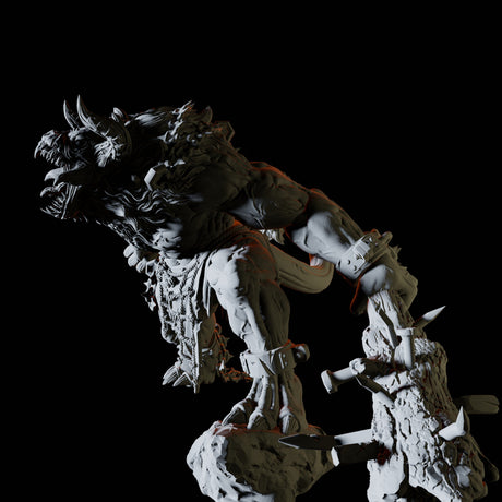 Enraged Minotaur Miniature for Dungeons and Dragons, Pathfinder or other TTRPGs