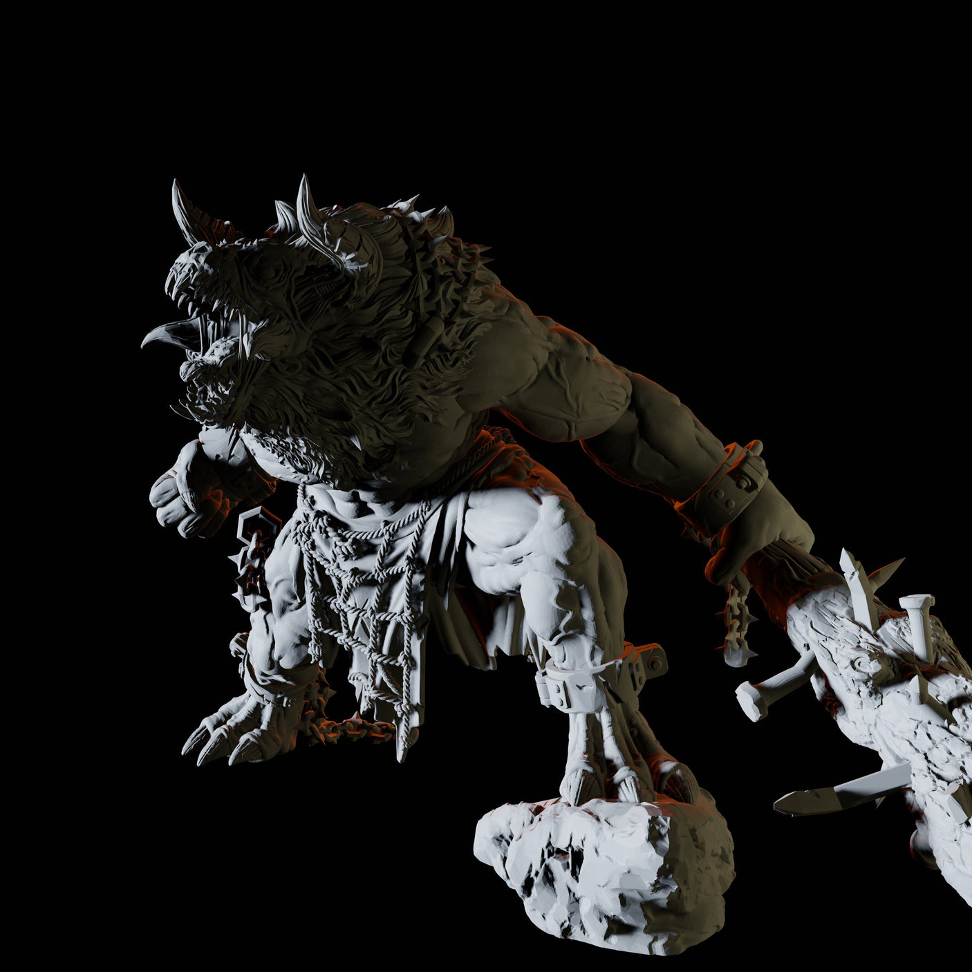Enraged Minotaur Miniature for Dungeons and Dragons, Pathfinder or other TTRPGs