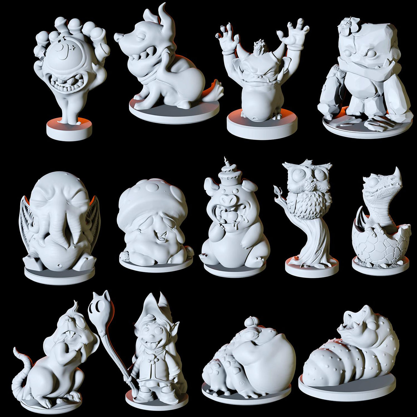 Familiar Bundle Miniature for Dungeons and Dragons, Pathfinder or other TTRPGs