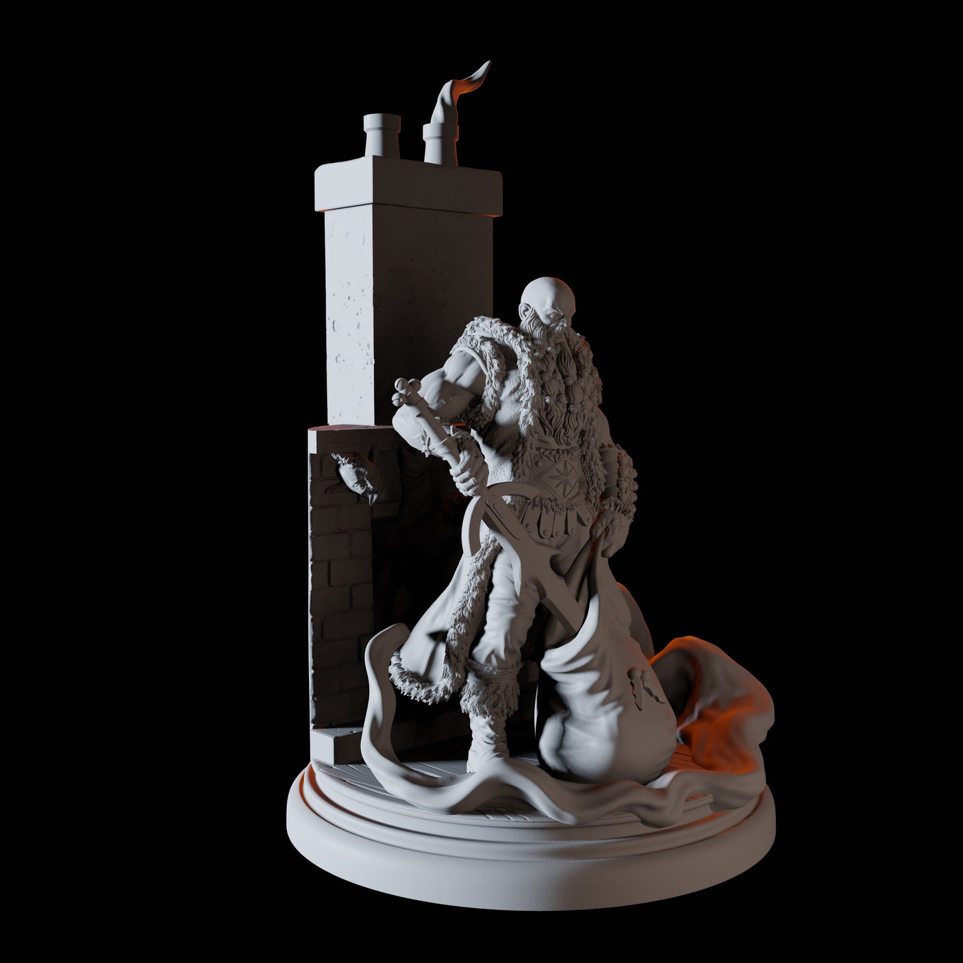 Father Christmas Miniature for Dungeons and Dragons, Pathfinder or other TTRPGs