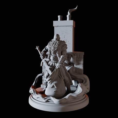 Father Christmas Miniature for Dungeons and Dragons, Pathfinder or other TTRPGs