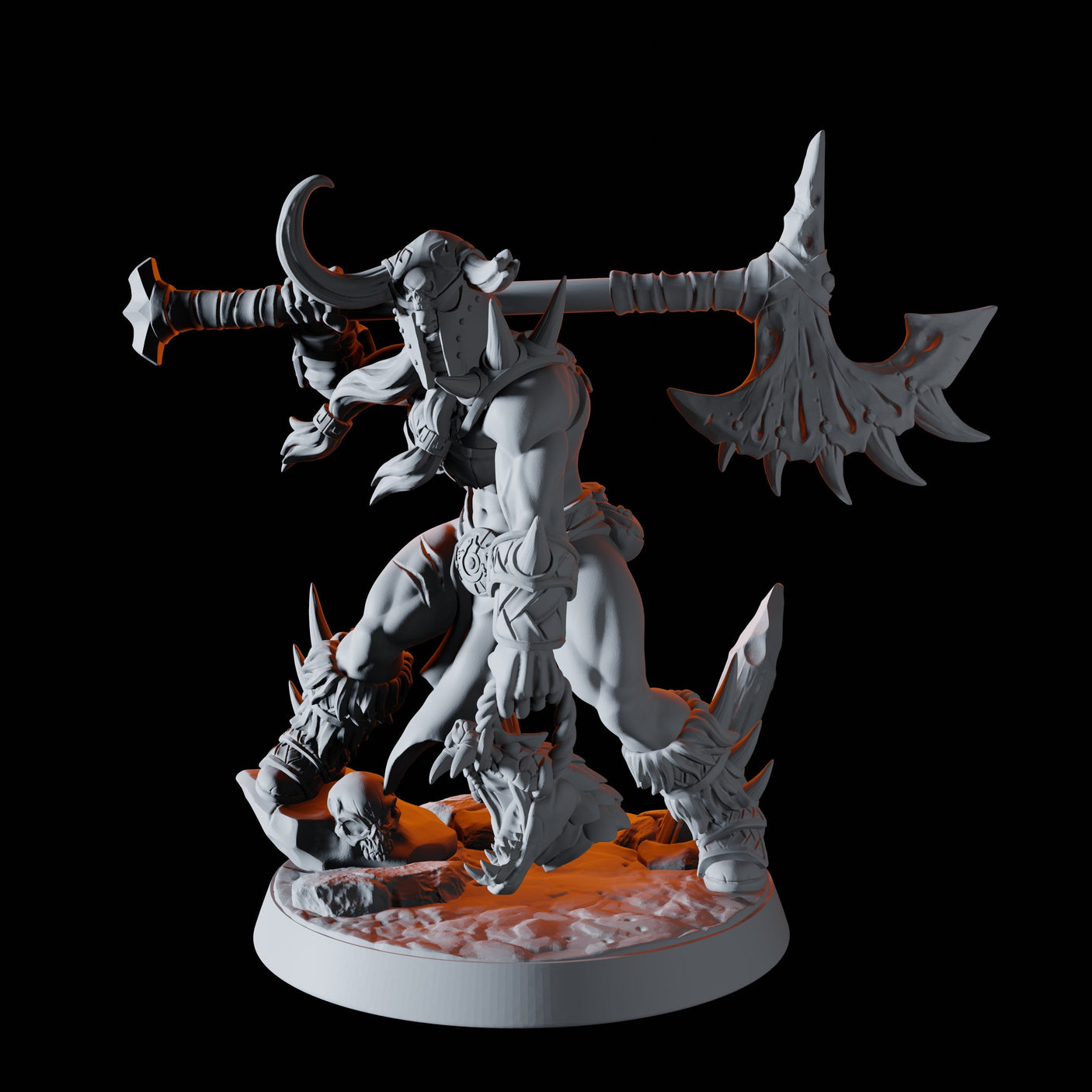 Female Barbarian Champion Miniature for Dungeons and Dragons, Pathfinder or other TTRPGs