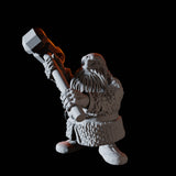 Fifteen Dwarf Hammer Warriors Miniature for Dungeons and Dragons, Pathfinder or other TTRPGs