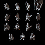 Fifteen Dwarf Musketeers Miniature for Dungeons and Dragons, Pathfinder or other TTRPGs