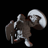 Fifteen Dwarf Shield Warriors Miniature for Dungeons and Dragons, Pathfinder or other TTRPGs