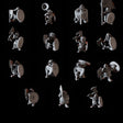 Fifteen Dwarf Shield Warriors Miniature for Dungeons and Dragons, Pathfinder or other TTRPGs