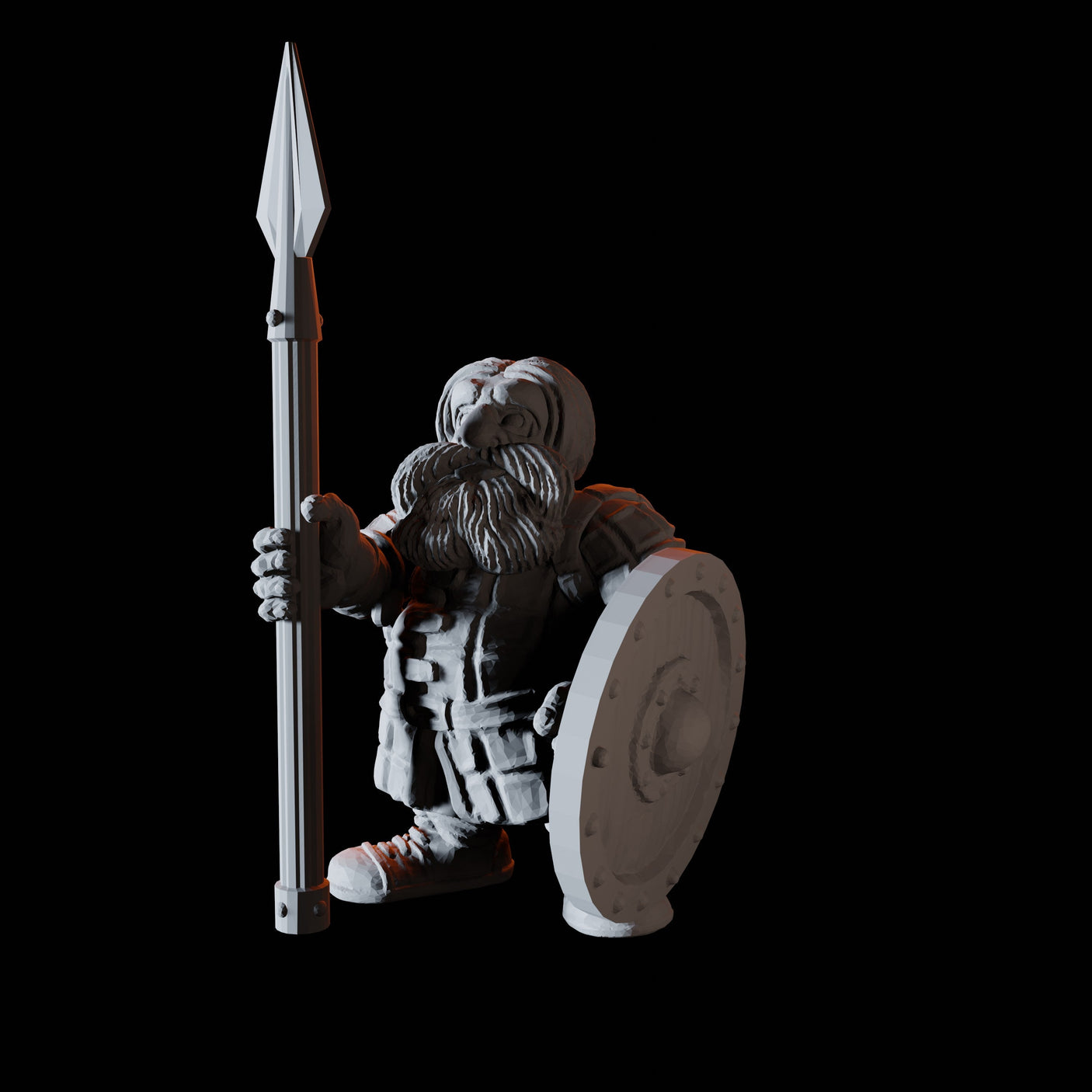Fifteen Dwarf Spear Fighters Miniature for Dungeons and Dragons, Pathfinder or other TTRPGs