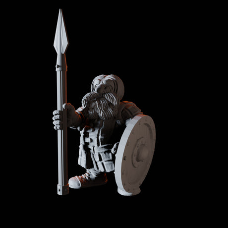 Fifteen Dwarf Spear Fighters Miniature for Dungeons and Dragons, Pathfinder or other TTRPGs