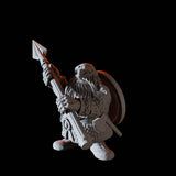 Fifteen Dwarf Spear Fighters Miniature for Dungeons and Dragons, Pathfinder or other TTRPGs