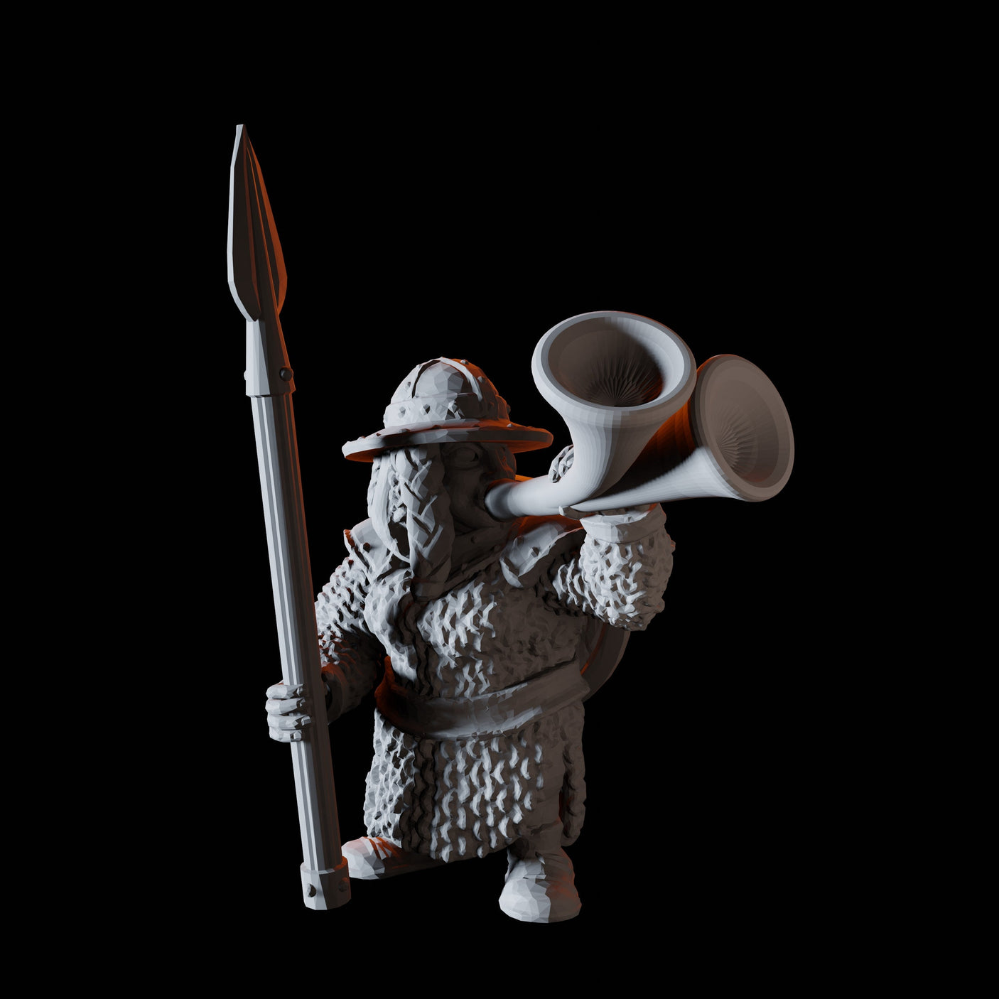Fifteen Dwarf Spear Fighters Miniature for Dungeons and Dragons, Pathfinder or other TTRPGs